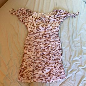 butterfly mini dress tie details